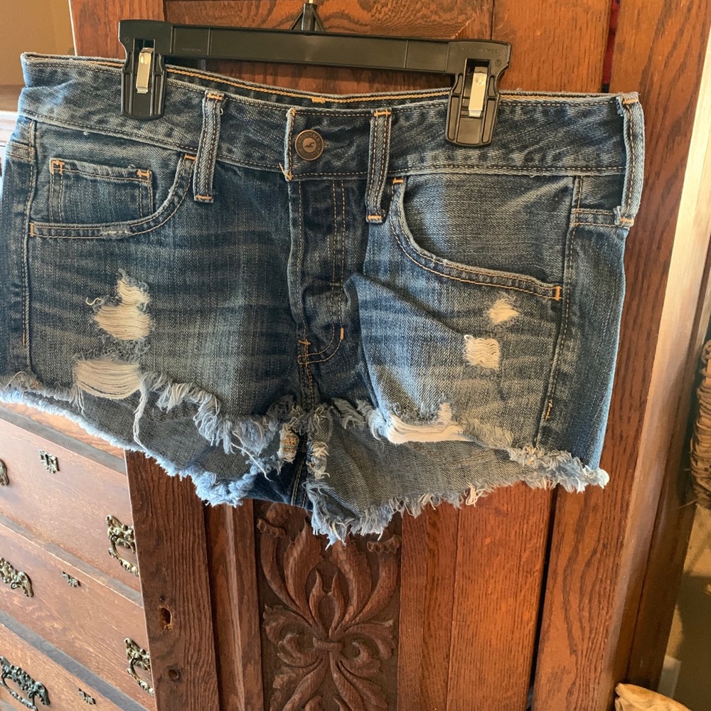 Distressed Hollister shorts